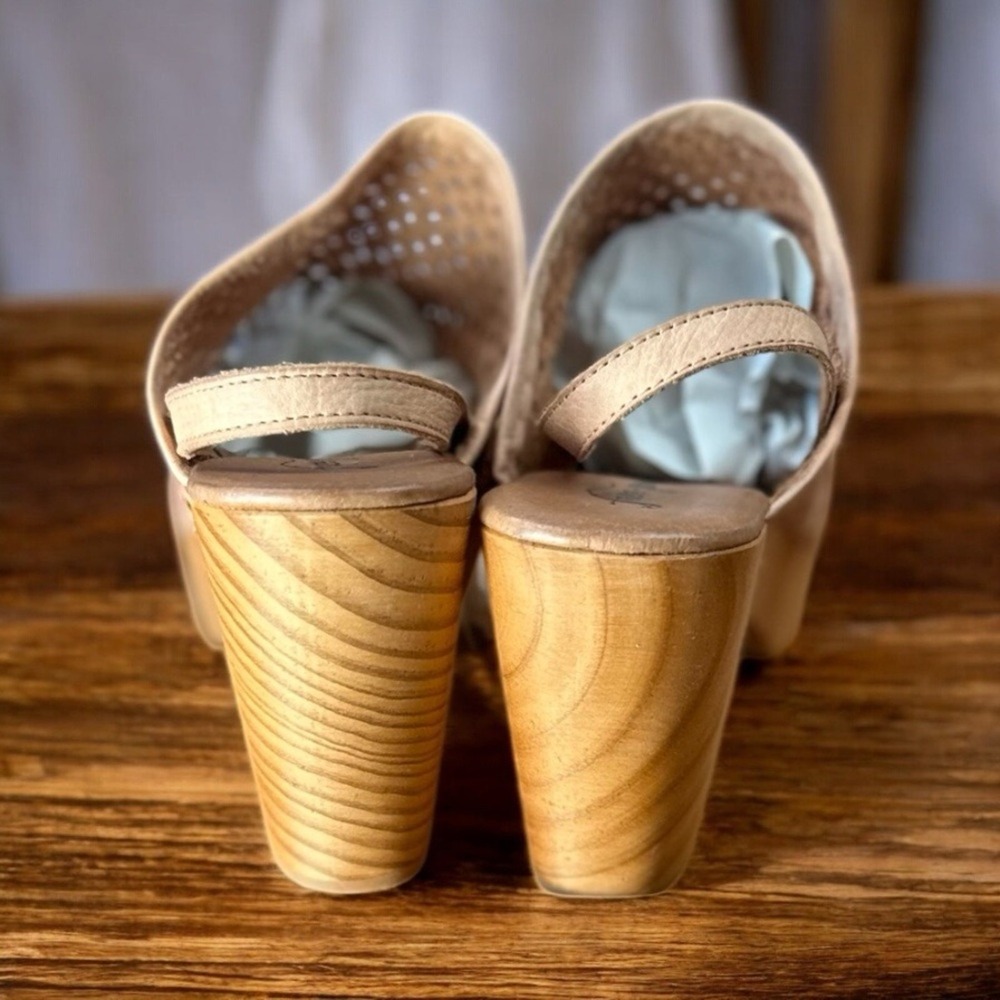 Free People NWB Size 38EU‎ peach pearl the Logan Leather Clogs - Picture 6 of 11